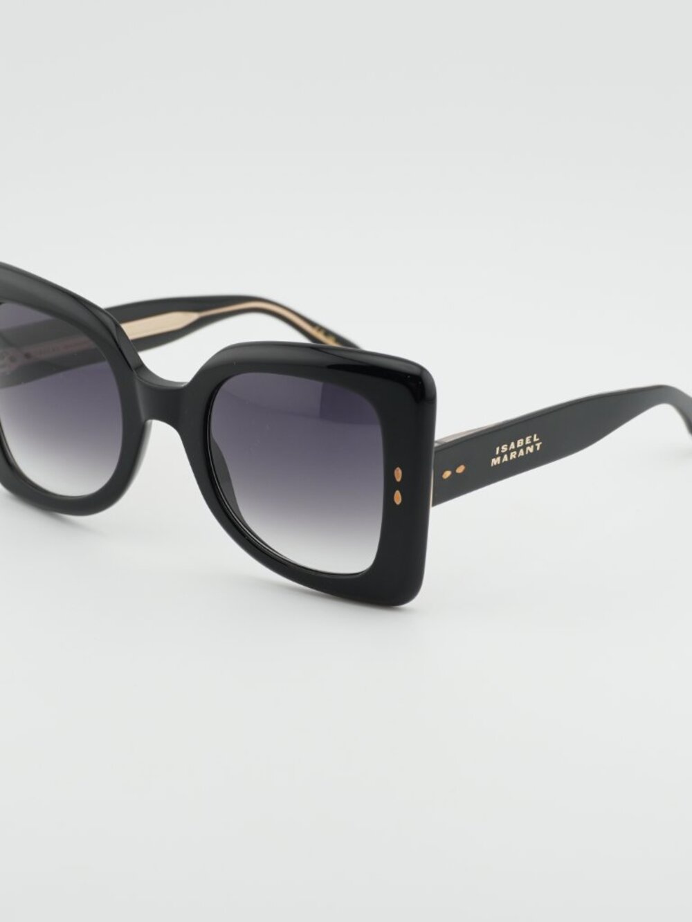 Isabel Marant IM 0120/S 0807 9O Sunglasses Black Square Frame, Grey Lenses